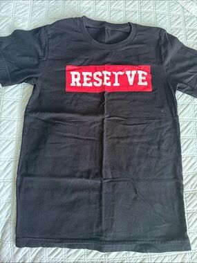 Reserve Graphic Tee - Black with Red Accent